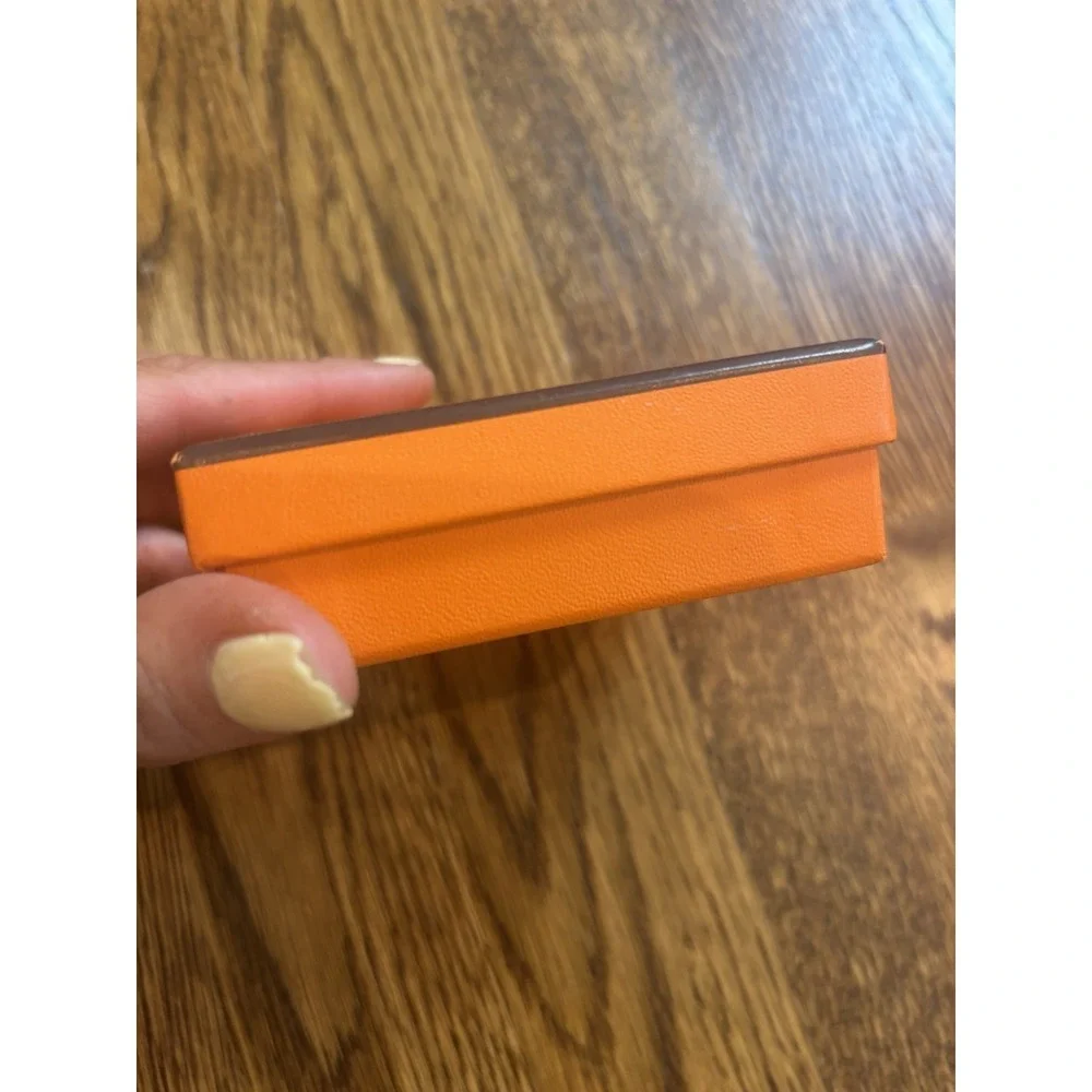 Hermes Authentic Empty Small Orange Jewelry Box 3.5